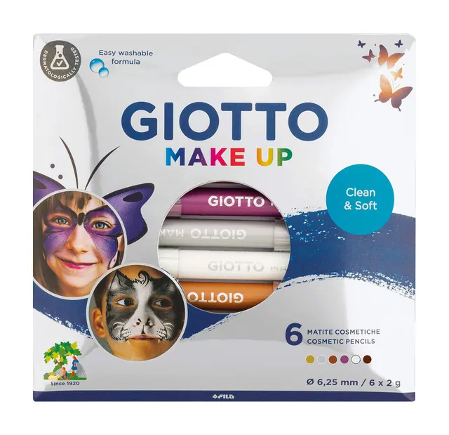 giotto-crayons-de-maquillage-doux-m-tallique-6-couleurs-pour-enfants image 1